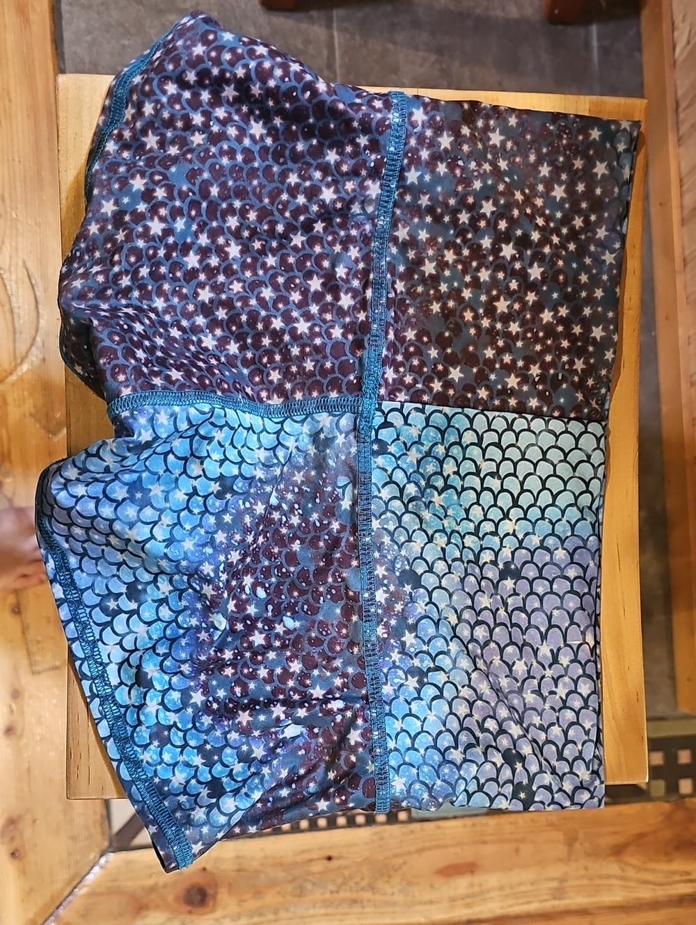 teeki Blue Purple Galaxy Print Athletic Shorts